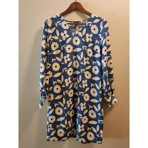 Ann Taylor Cream/blue/black floral stripe Dress XS NWT $109.99